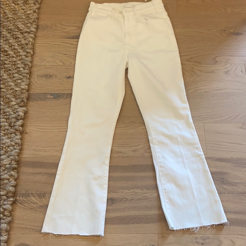 Mother denim hustler ankle fray